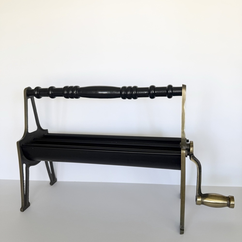 Cast Iron Brass Newspaper Log Roller Eagle Decor Woodstove Fireplace Cottagecore